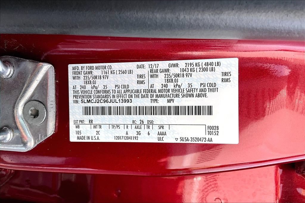Used 2018 Lincoln MKC Select w/ Select Plus Package FWD image 35