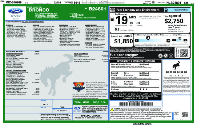 Used 2022 Ford Bronco Outer Banks AWD/4WD image 36