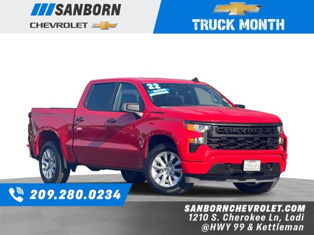 Certified 2022 Chevrolet Silverado 1500 Custom w/ LPO, Dark Essentials Package
