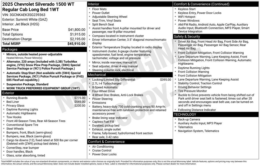 New 2025 Chevrolet Silverado 1500 W/T image 3