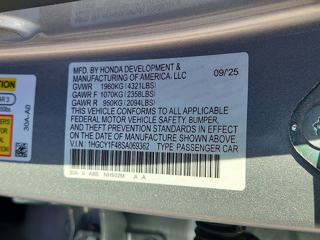 Certified 2025 Honda Accord SE image 15