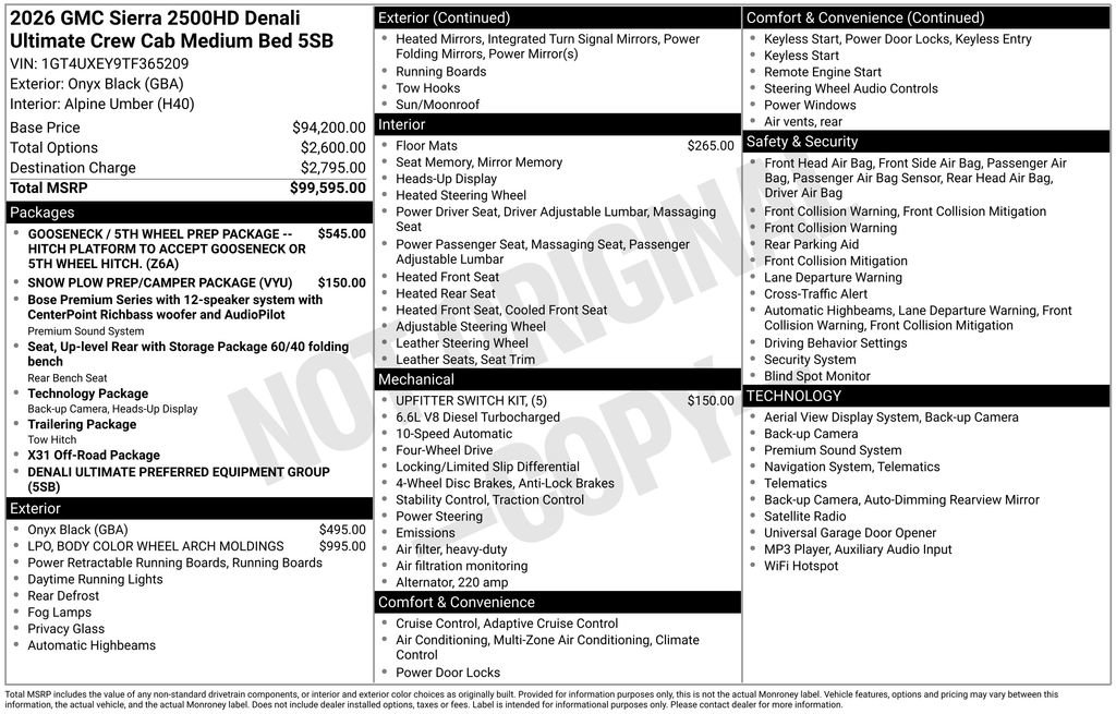 New 2026 GMC Sierra 2500 Denali Ultimate AWD/4WD image 11