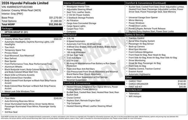 New 2026 Hyundai Palisade Limited image 48