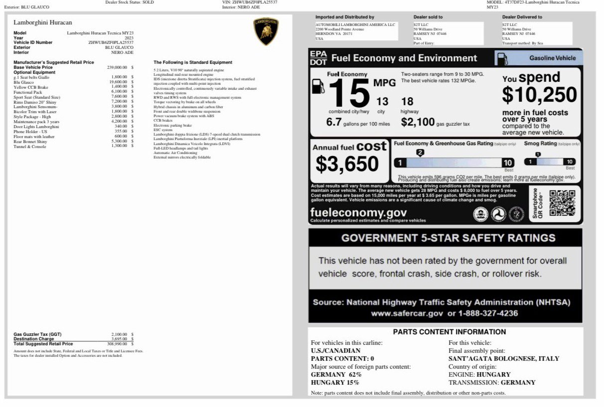 Used 2023 Lamborghini Huracan Tecnica image 36