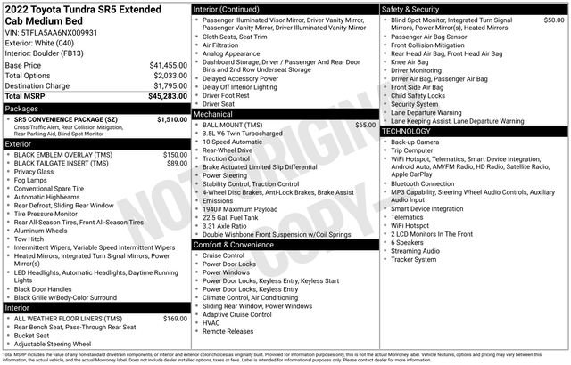 Used 2022 Toyota Tundra SR5 w/ SR5 Convenience Package RWD image 31