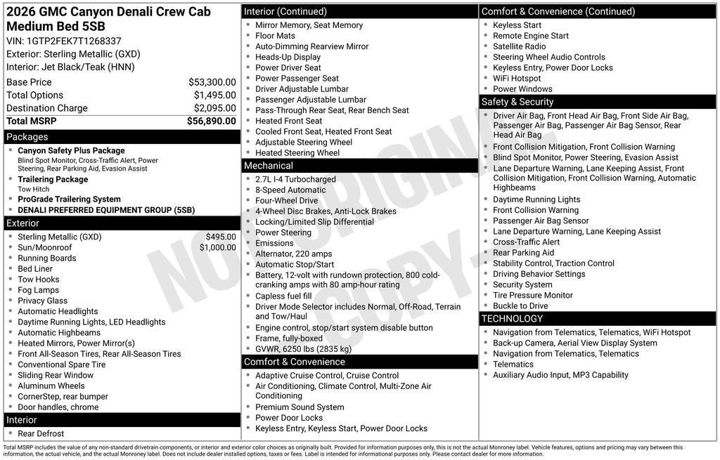 New 2026 GMC Canyon Denali AWD/4WD image 26
