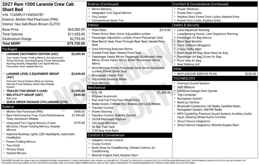 New 2027 RAM 1500 Laramie w/ Laramie Southwest Edition AWD/4WD image 45
