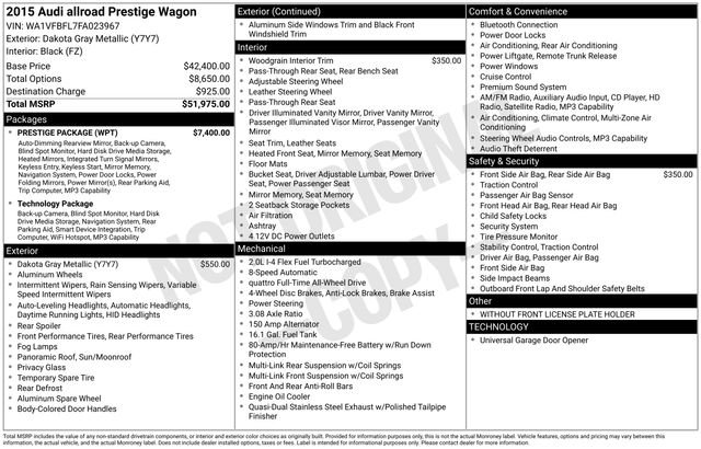Used 2015 Audi A4 Prestige w/ Prestige Package image 10