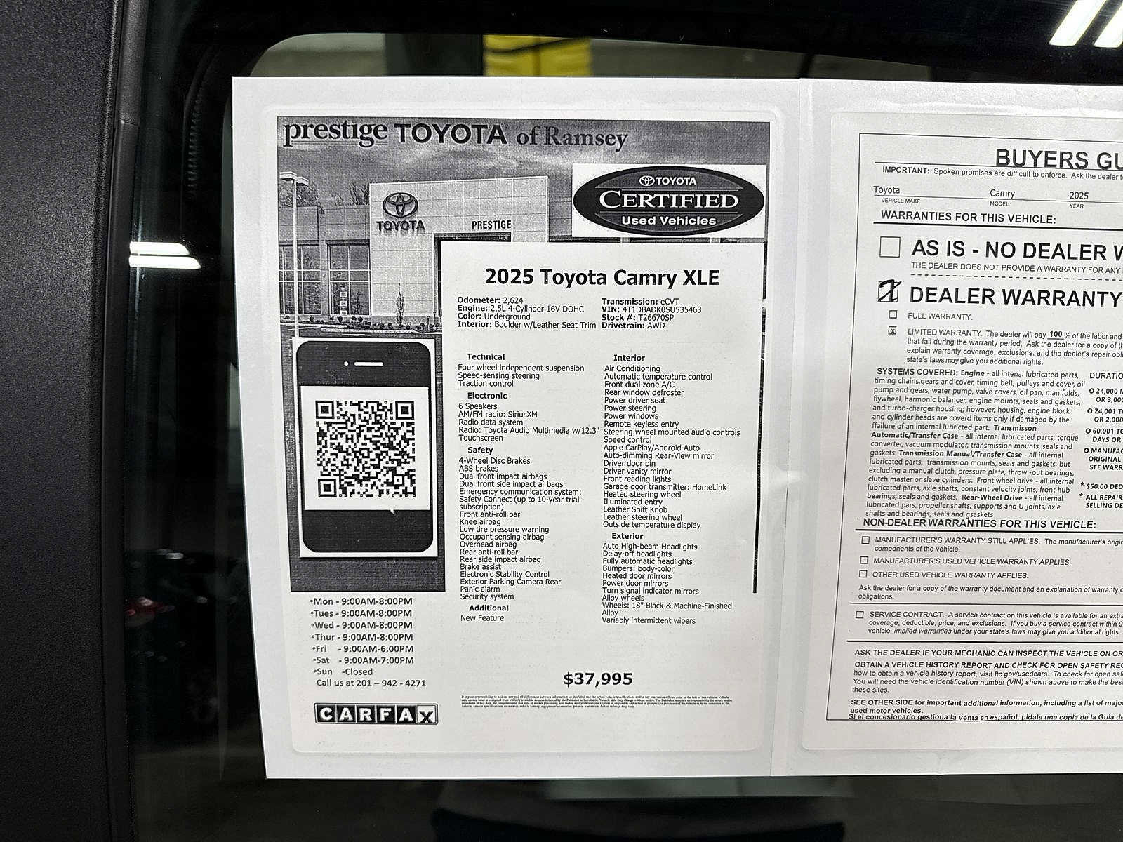 Used 2025 Toyota Camry XLE w/ Premium Plus Package image 13