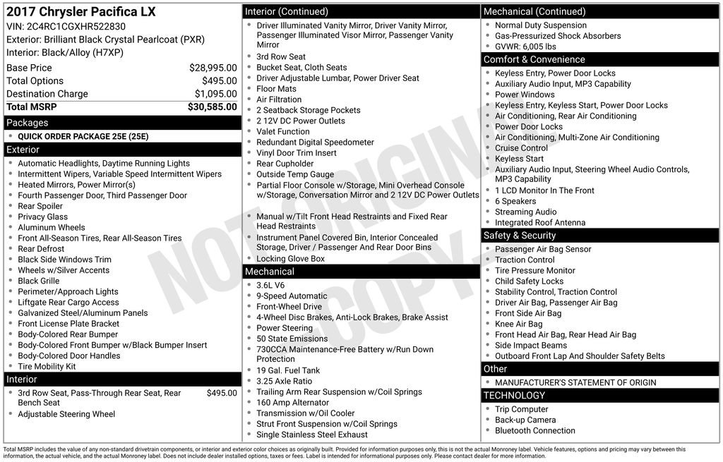 Used 2017 Chrysler Pacifica LX image 4