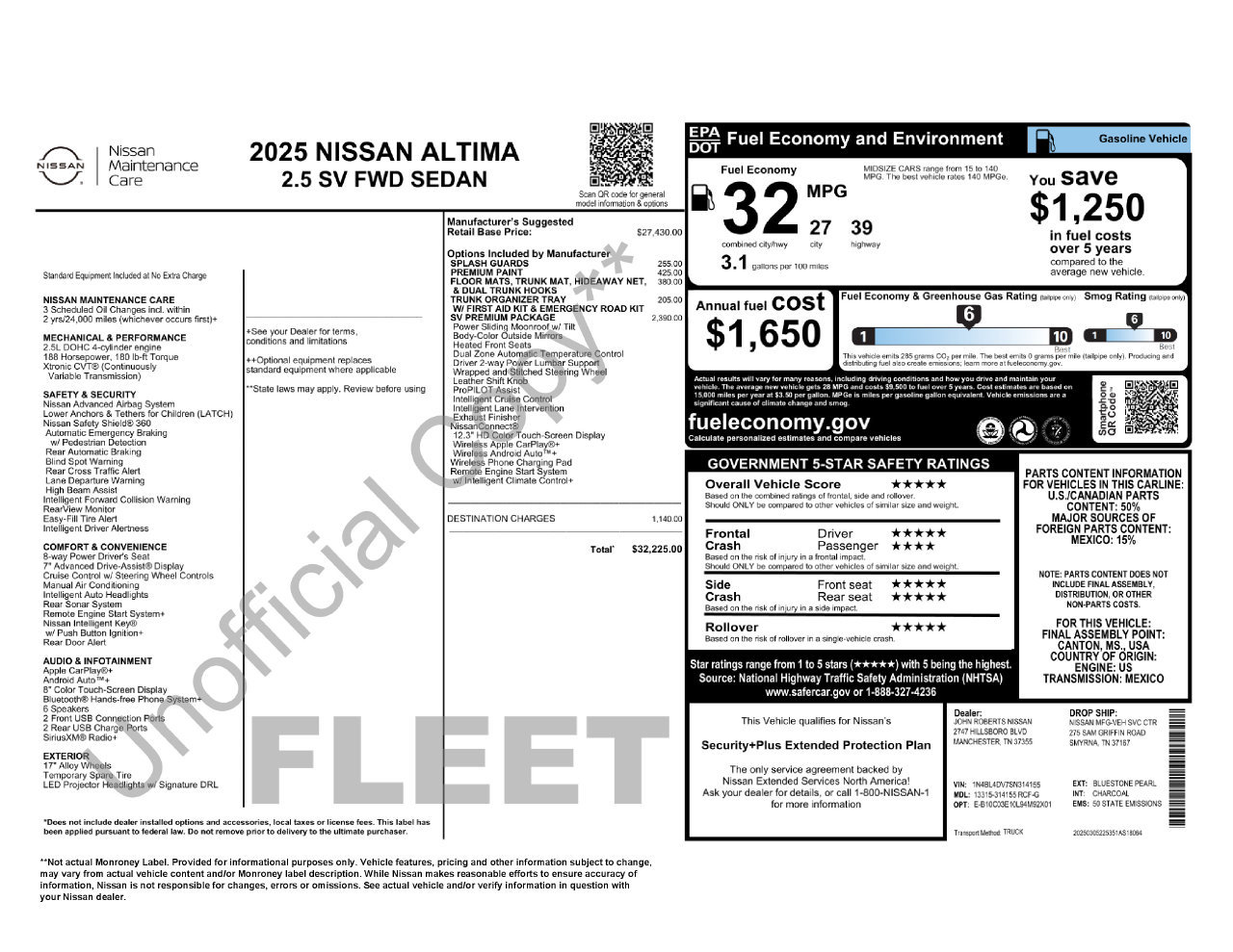 Certified 2025 Nissan Altima 2.5 SV w/ SV Premium Package FWD image 33