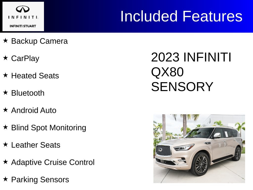 Used 2023 INFINITI QX80 Sensory w/ Cargo Package AWD/4WD image 2