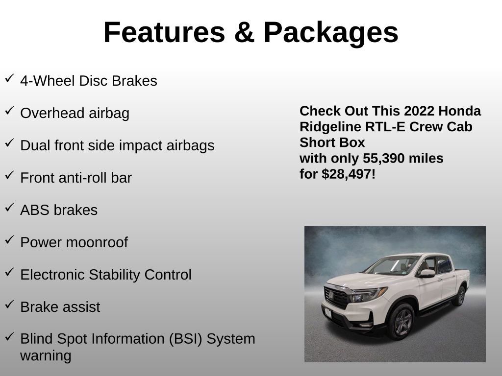 Certified 2022 Honda Ridgeline RTL-E image 20