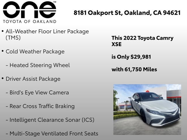 Certified 2022 Toyota Camry XSE w/ Navigation Package FWD image 5