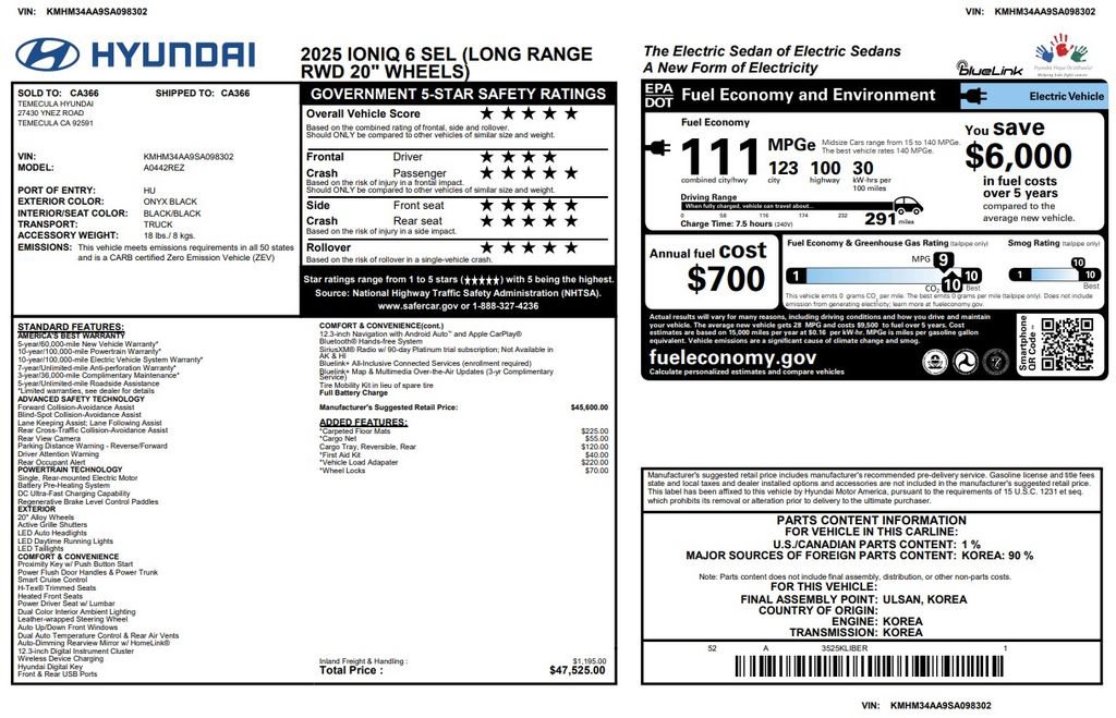 Used 2025 Hyundai Ioniq 6 Limited RWD image 3