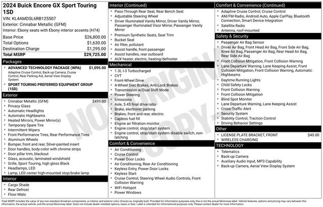 Used 2024 Buick Encore GX Sport Touring w/ Advanced Technology Package image 16