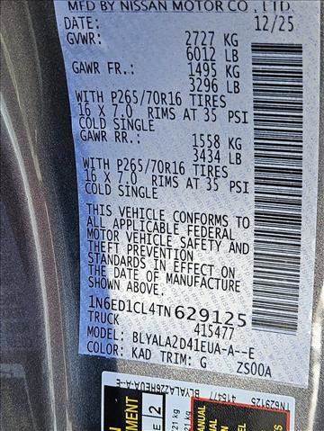New 2026 Nissan Frontier S image 15