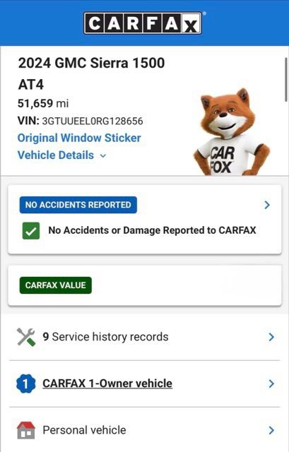 Used 2024 GMC Sierra 1500 AT4 w/ Technology Package image 6