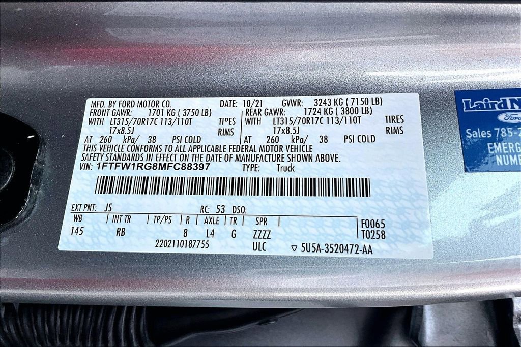 Used 2021 Ford F150 Raptor w/ Equipment Group 801A High image 36