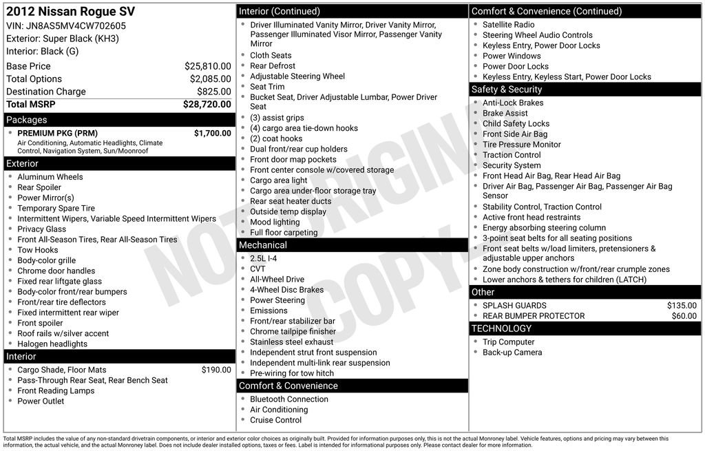 Used 2012 Nissan Rogue SV w/ Premium Pkg image 3