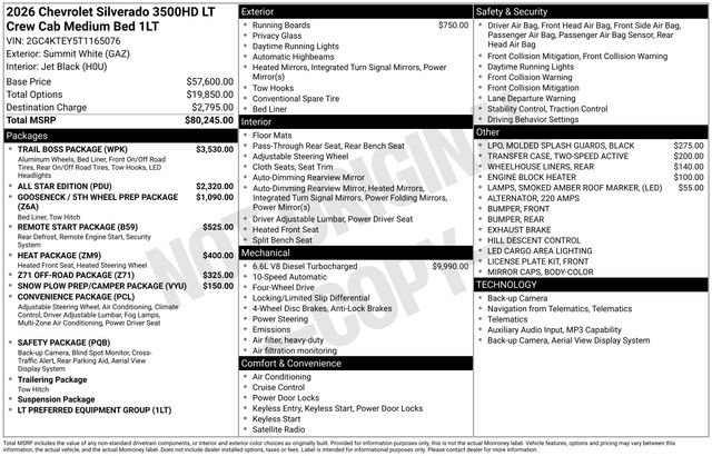 New 2026 Chevrolet Silverado 3500 LT w/ Trail Boss Package AWD/4WD image 24