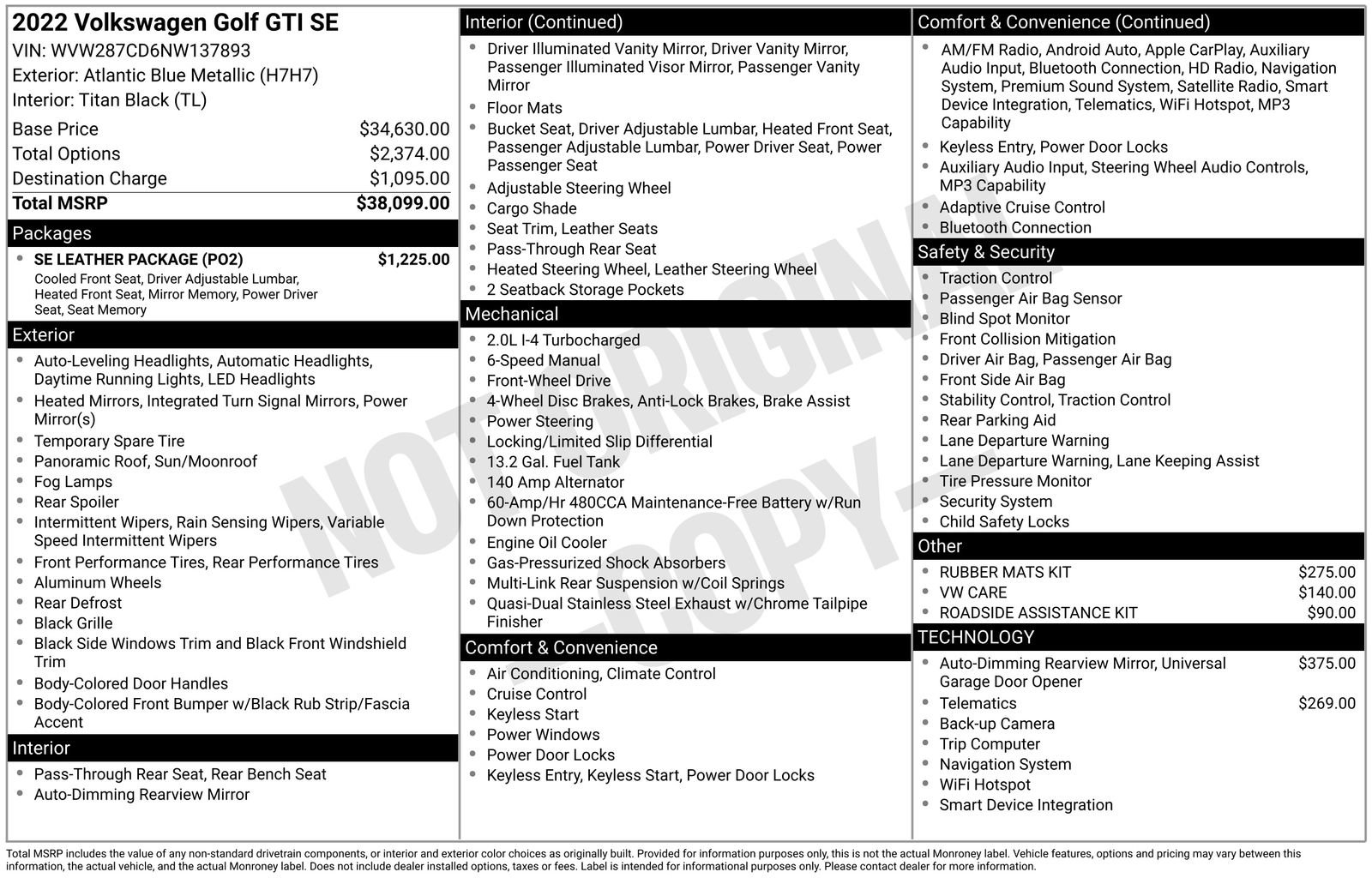 Certified 2022 Volkswagen GTI SE w/ SE Leather Package image 40