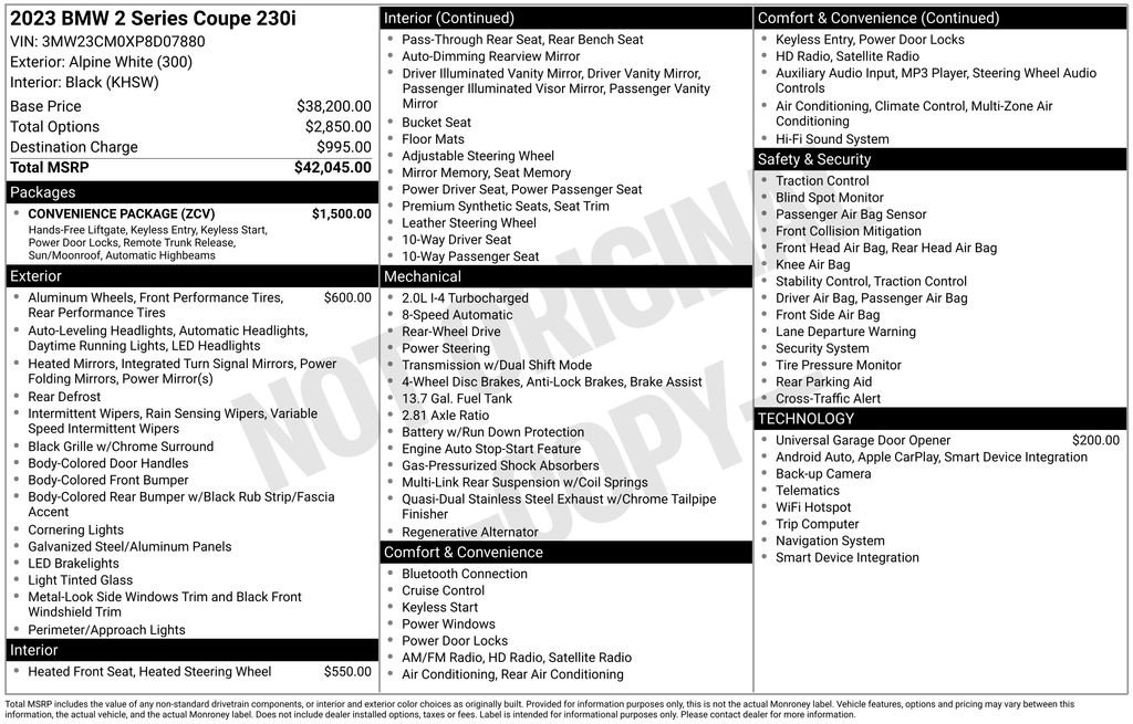 Used 2023 BMW 230i 230i w/ Convenience Package image 12