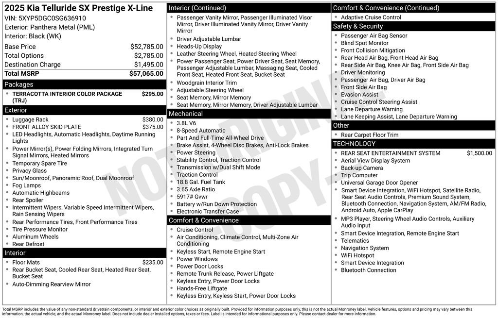 Used 2025 Kia Telluride SX Prestige X-Line AWD/4WD image 3