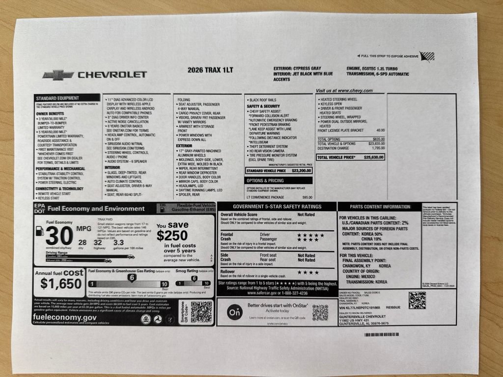 New 2026 Chevrolet Trax LT w/ LT Convenience Package FWD image 25