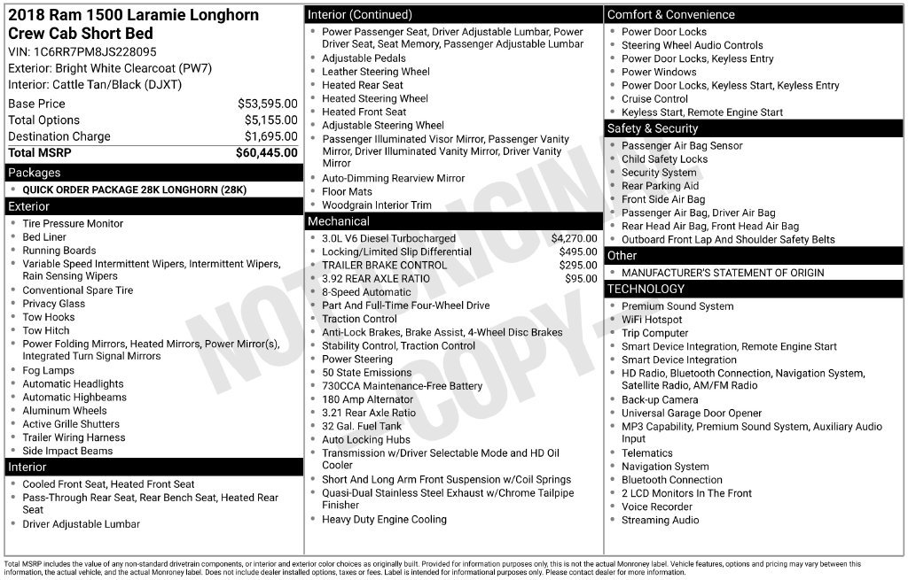 Used 2018 RAM 1500 Laramie Longhorn AWD/4WD image 27