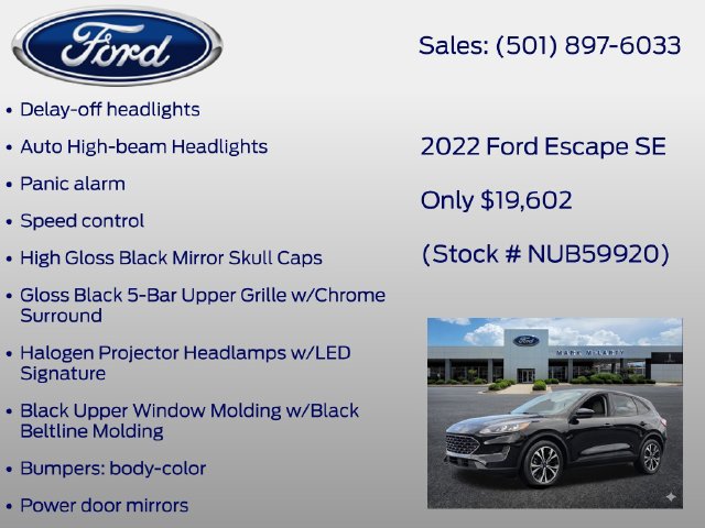 Certified 2022 Ford Escape SE w/ SE Sport Appearance Package FWD image 32
