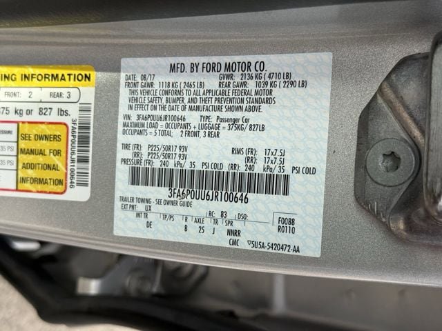 Used 2018 Ford Fusion S FWD image 32