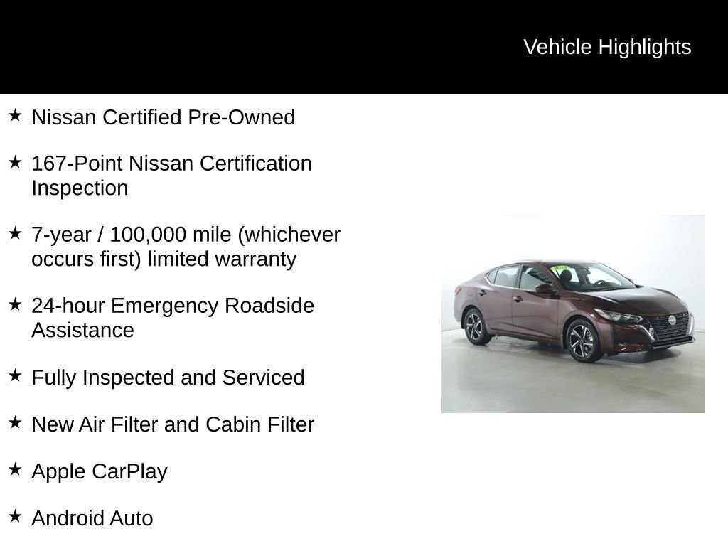 Certified 2024 Nissan Sentra SV w/ All-Weather Package FWD image 4