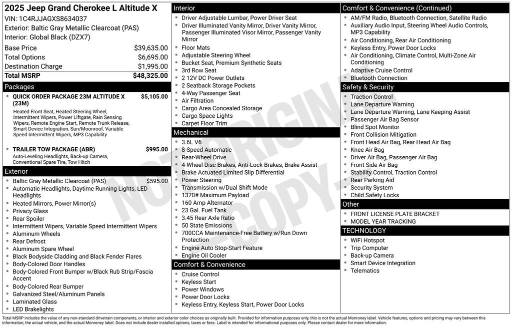 Used 2025 Jeep Grand Cherokee L Altitude RWD image 4