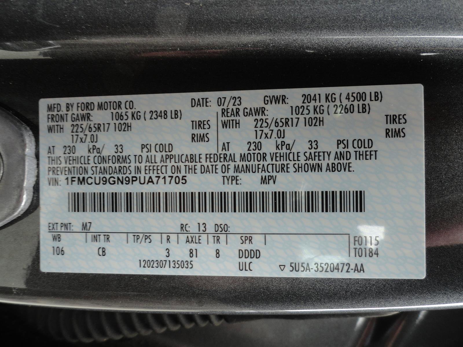 Certified 2023 Ford Escape Active AWD/4WD image 24