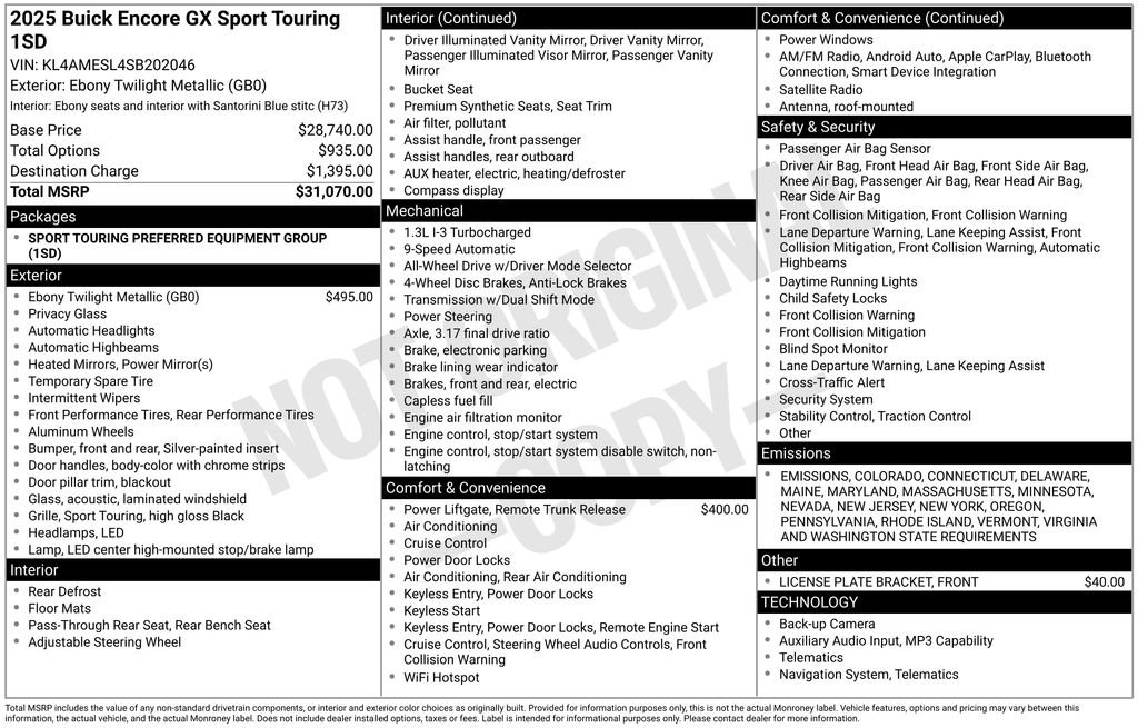 New 2025 Buick Encore GX Sport Touring image 6