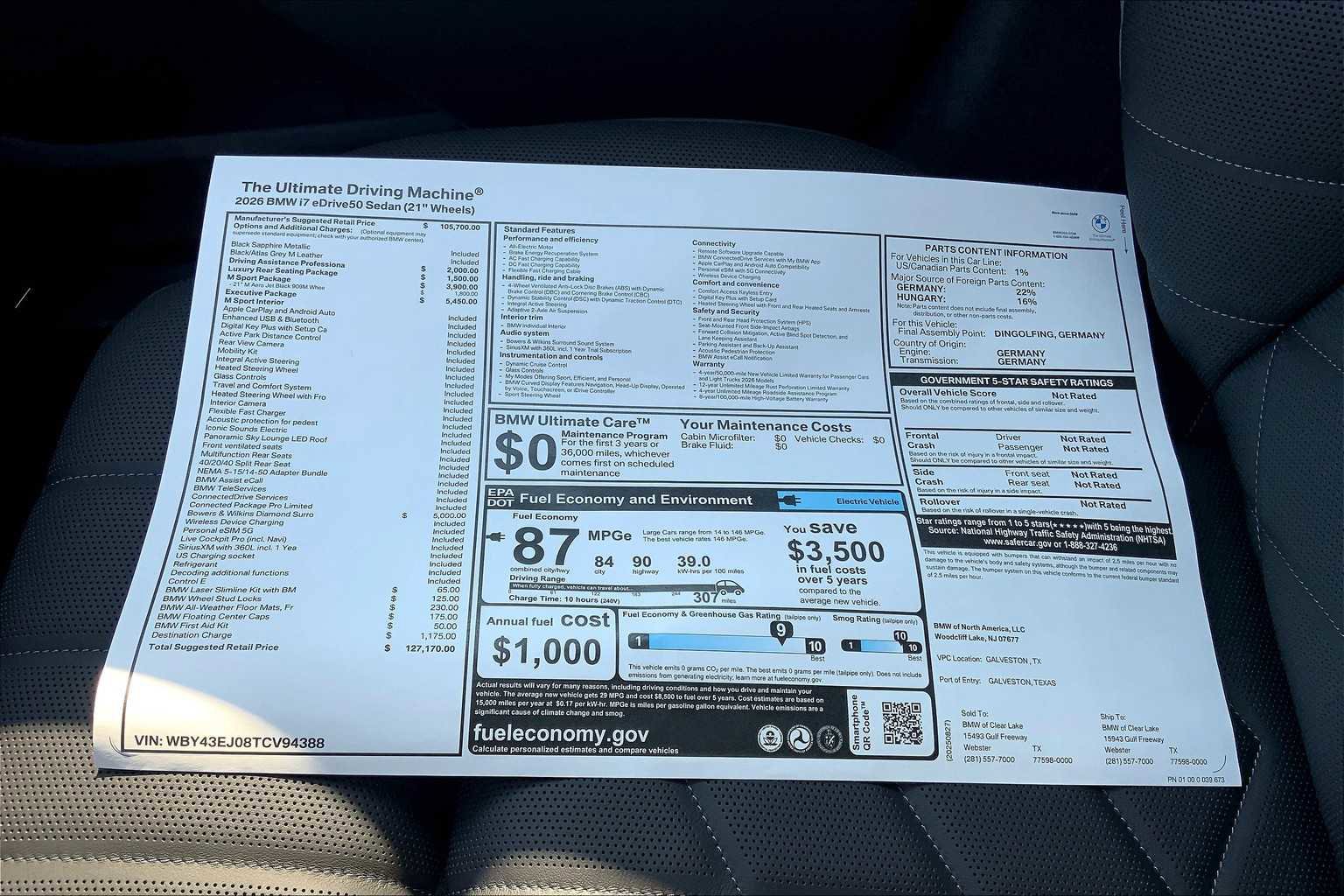 Used 2026 BMW i7 eDrive50 image 19