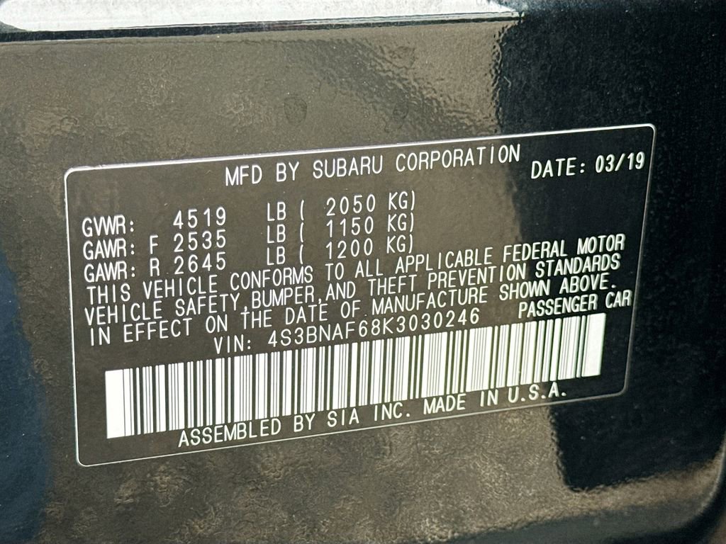 Used 2019 Subaru Legacy 2.5i Premium image 39