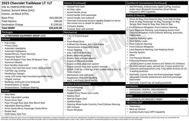 Certified 2023 Chevrolet TrailBlazer LT image 27