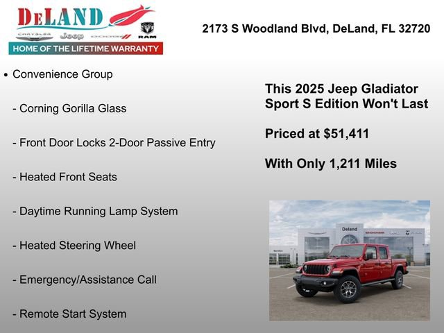 New 2025 Jeep Gladiator Sport AWD/4WD image 30