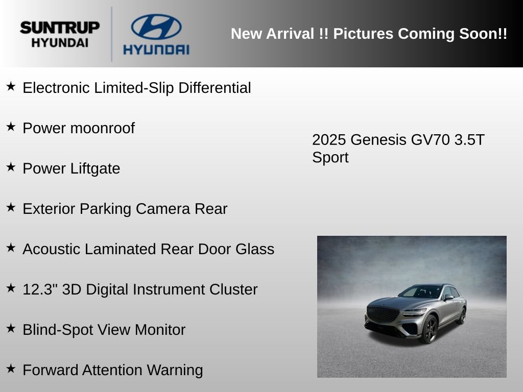 Used 2025 Genesis GV70 3.5T Sport w/ Sport Prestige Package AWD/4WD image 11