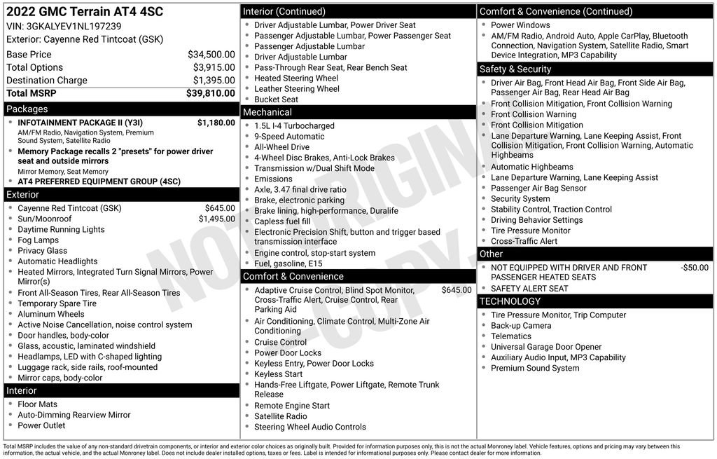 Used 2022 GMC Terrain AT4 w/ Infotainment Package II image 4