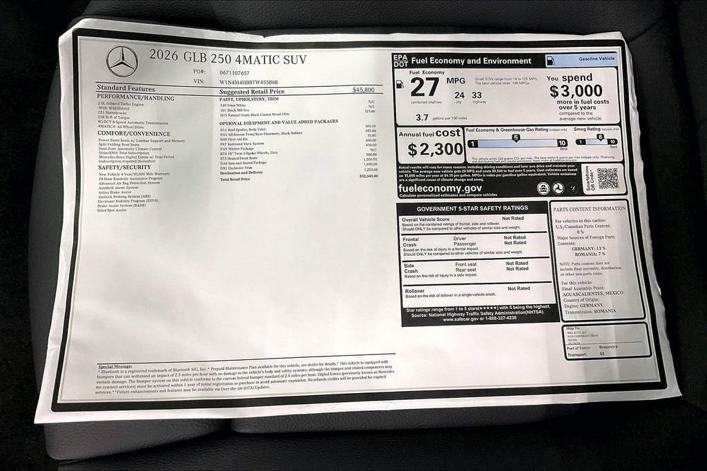 New 2026 Mercedes-Benz GLB 250 4MATIC image 38