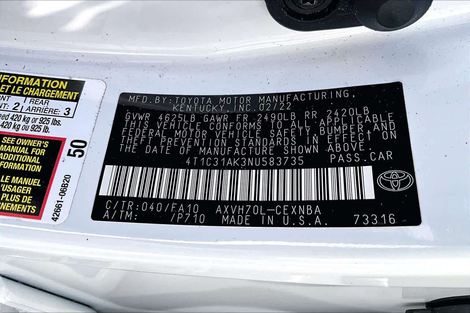Used 2022 Toyota Camry LE FWD image 36