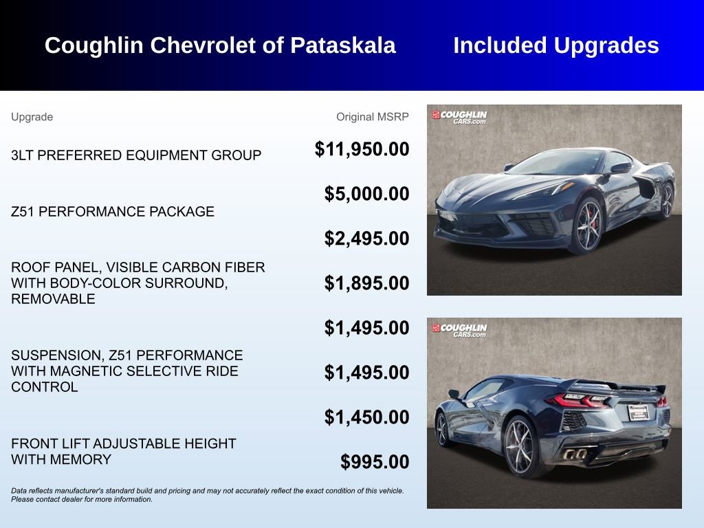 Used 2020 Chevrolet Corvette Stingray Premium Cpe w/ 3LT Preferred Equipment Group image 3