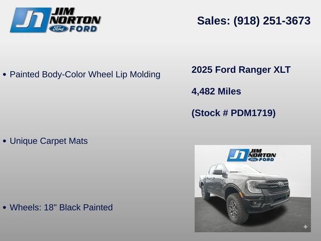 Used 2025 Ford Ranger XLT w/ Black Appearance Package AWD/4WD image 16