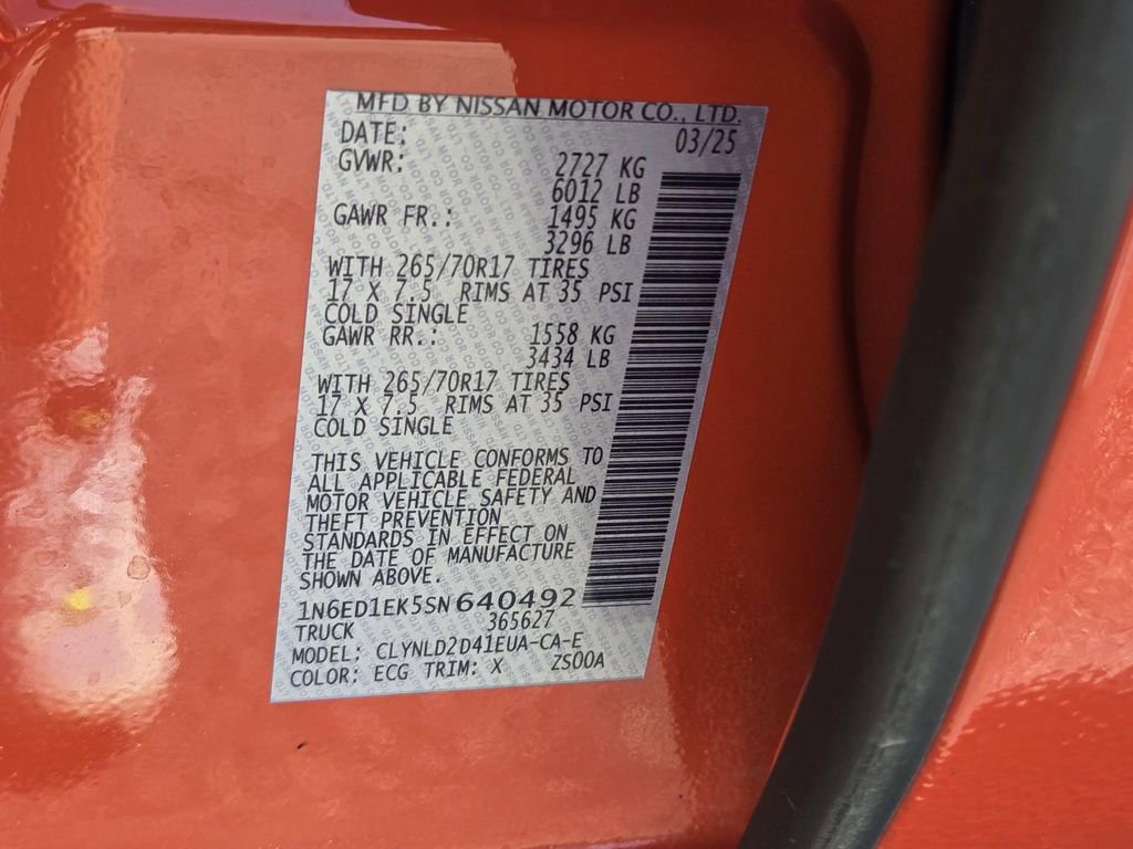 Used 2025 Nissan Frontier PRO-4X w/ Pro Convenience Package AWD/4WD image 40
