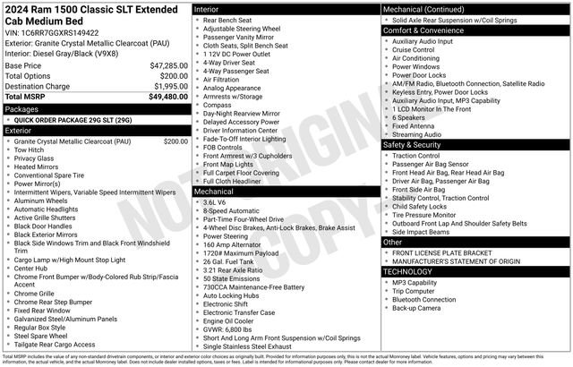 Used 2024 RAM 1500 Classic SLT AWD/4WD image 15