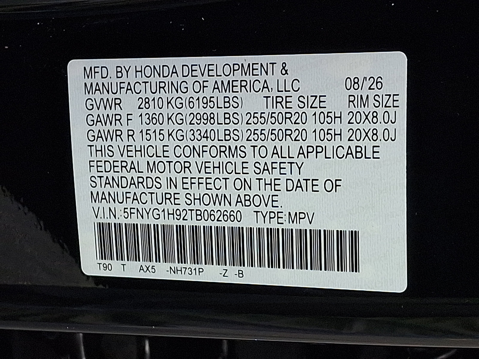 New 2026 Honda Pilot Black Edition image 10