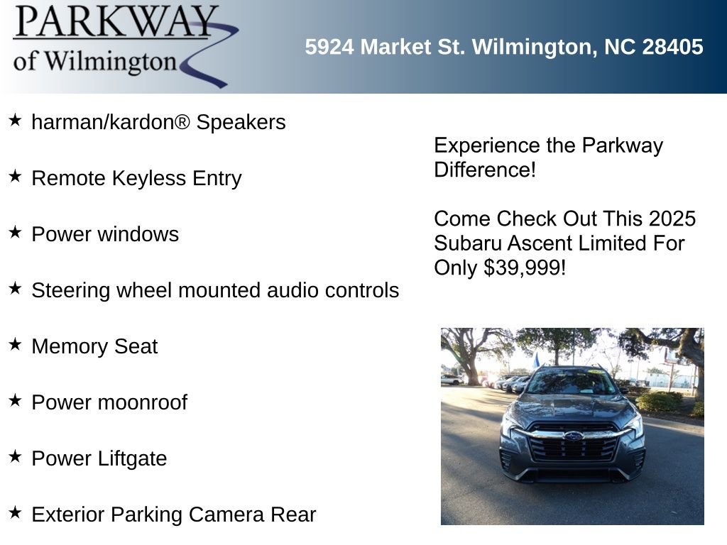 Used 2025 Subaru Ascent Limited w/ Popular Package #2 image 6